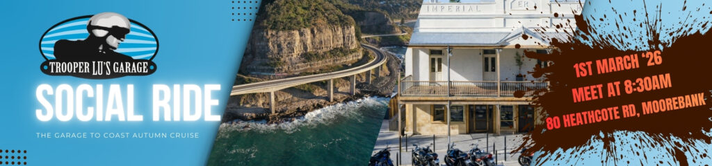 Autumn Social Ride — Garage to Coast Cruise (Trooper Lu’s Crew) 1 Website Banner Events Template 1920 x 450 px